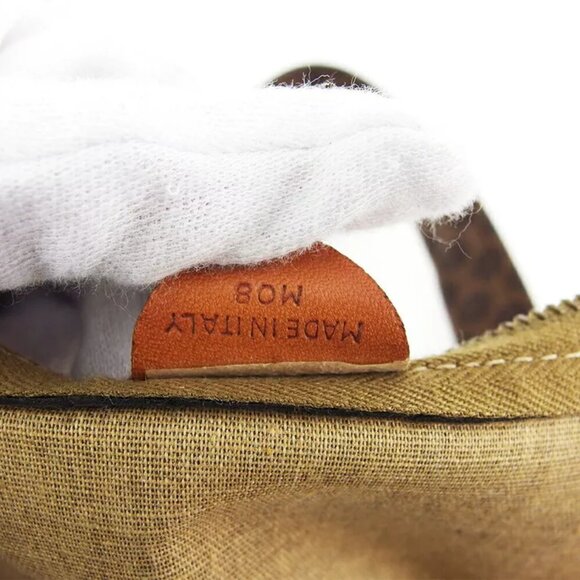 Celine Boston Bag Macadam Beige PVC x Leather Authentic USED - Picture 11 of 11